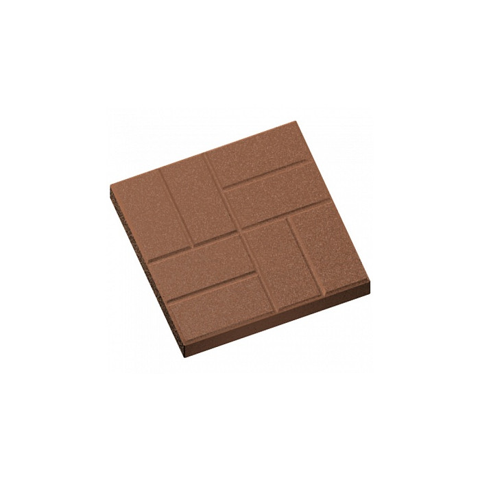 Квадратная тротуарная плитка 500х500х50 паркет Коричневый